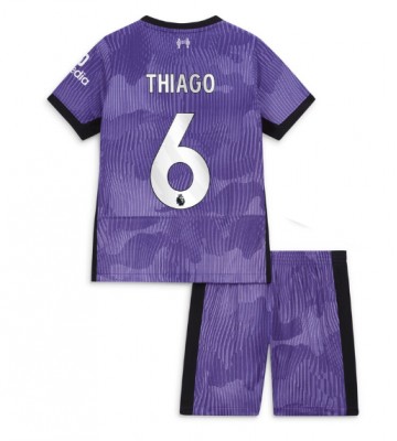Liverpool Thiago Alcantara #6 Tredjeställ Barn 2023-24 Kortärmad (+ Korta byxor)